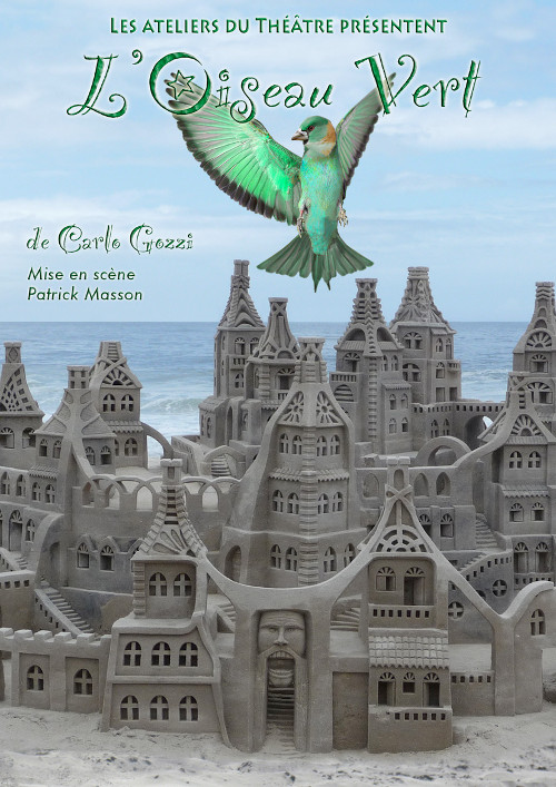 affiche oiseau vert